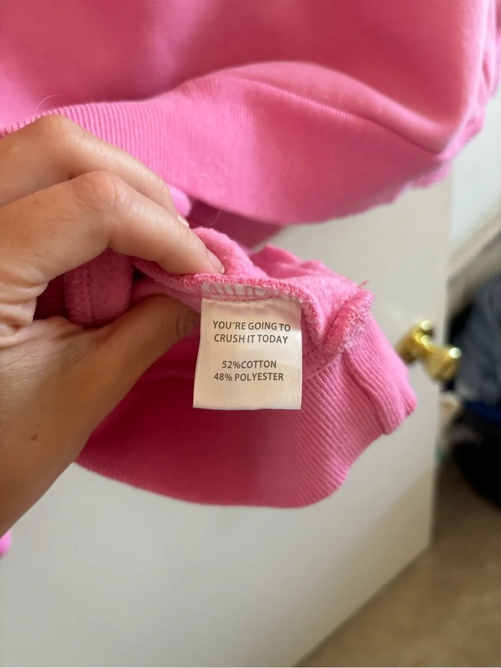 Yllw The Label “I Told My Mom About You” Pink Crewneck
